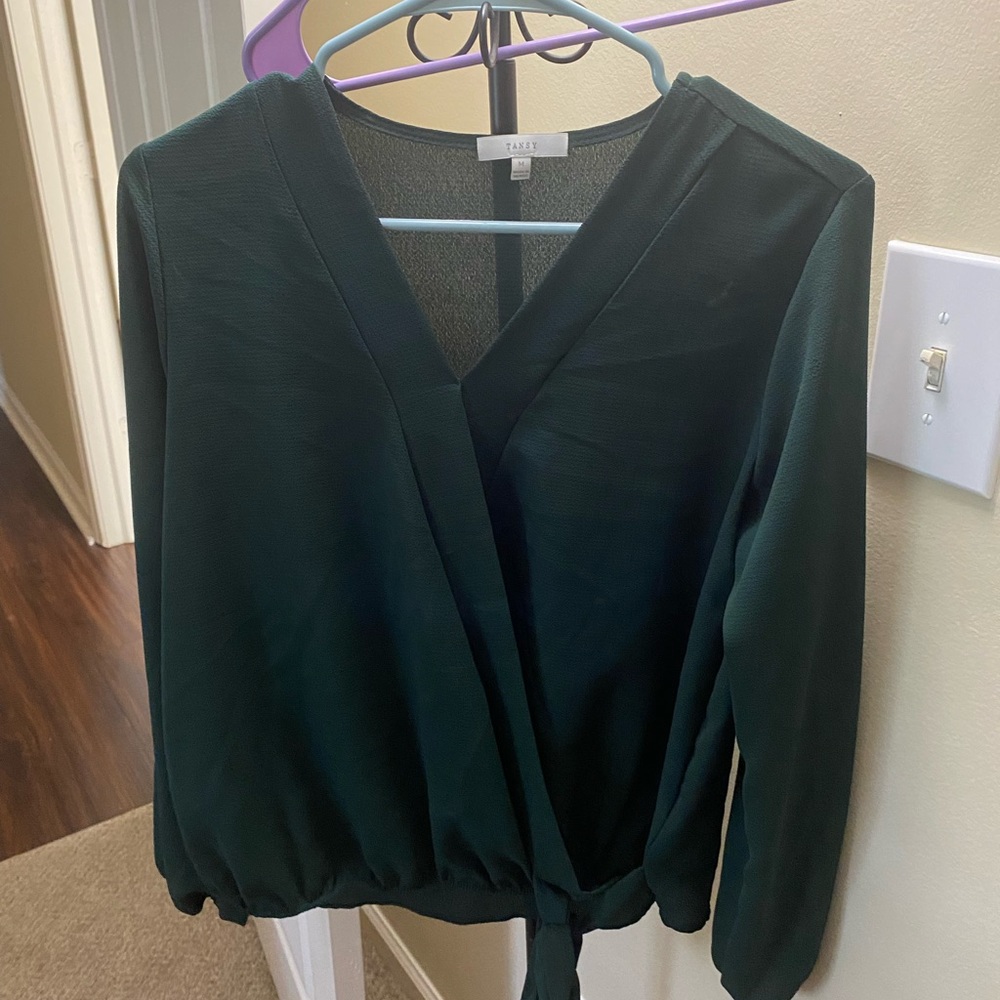 Green blouse